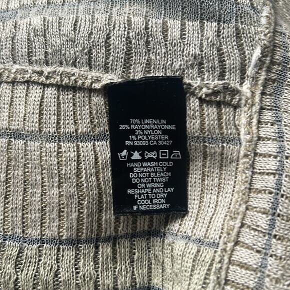 Nic+Zoe 70% linen | women’s 1X | lightweight multicolored lacey stripe cardigan - Picture 10 of 10